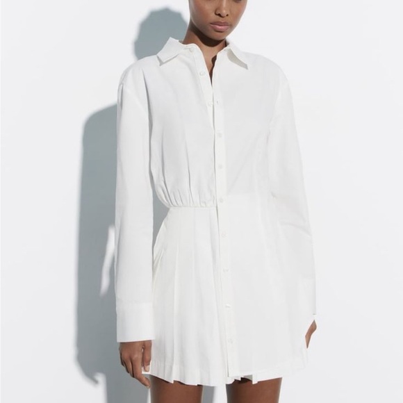Zara pleated shirt dress - Picture 4 of 4